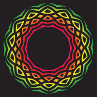 Decorative ornament on black background