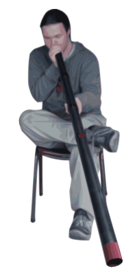 Man and a Didgeridoo