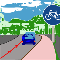 Radweg rechts