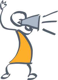 Human with megaphone