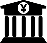 Bank with Yen Icon