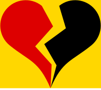 Broken Heart with German national colors