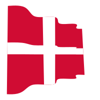 Waving flag of Denmark