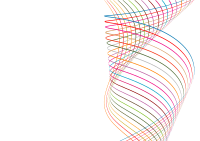 Coloured line waving pattern