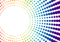 Rainbow colour halftone design