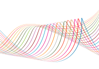 Waving lines on white background