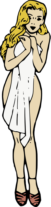 Woman in towel