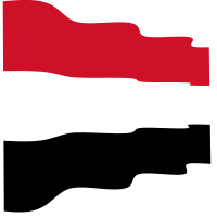 Waving flag of Yemen