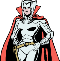 Female villain in armour