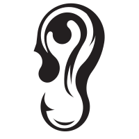 Silhouette of an ear