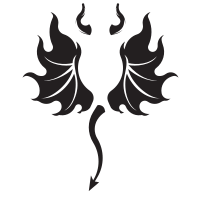 Devil tail and wings