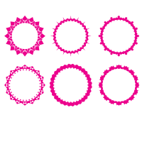 Pink decorative frames