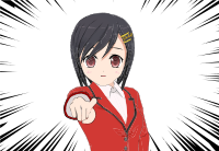 Brunette Anime Girl Animation