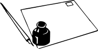 Letter, quill and ink