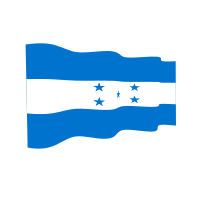 Waving flag of Honduras