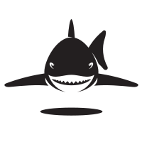 Silhouette of a shark
