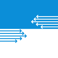 Blue and white arrows
