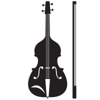 Violin musical instrument silhouette