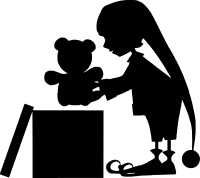 Xmas elf silhouette