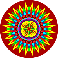 Oxcart wheel mandala