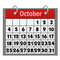 Calendar icon - October