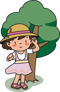 Girl under a tree (#1)
