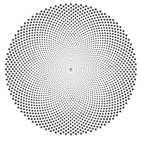 Circular dotted shape