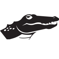 Alligator head silhouette