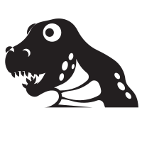 Tyrannosaurus head silhouette