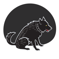 Black dog pet