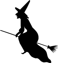 Halloween Witch Outline