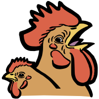 Rooster and a Hen