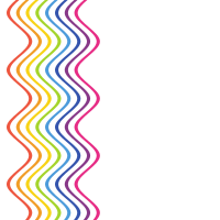 Waving vertical lines on white background