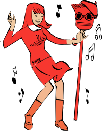 Beatnik broomstick dance - Animation