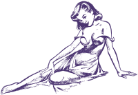 Purple Pin Up Lady