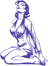 Blue Pin Up Lady
