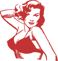 Red Pin Up Lady