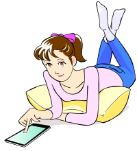 Girl with Smartphone