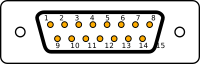 15-pin D-SUB male connector