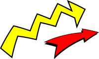 Two colourful arrows