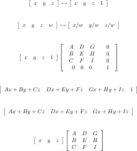 Homogeneous coordinates