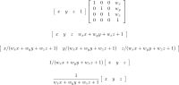 Perspective with homogeneous coordinates