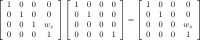 Perspective projection matrix