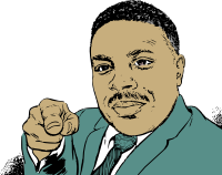 Pointing man