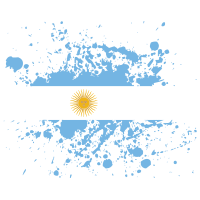 Argentina flag paint splatter