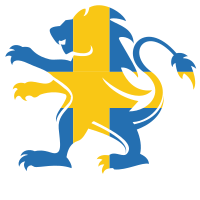 Swedish flag lion silhouette