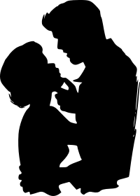 Lovers silhouette