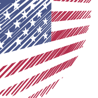 American flag scribble effect