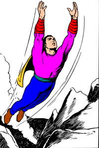 Generic flying superhero