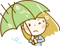 Woman with umbrella (#2)